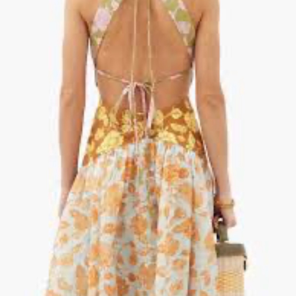 Zimmerman lovestruck multicolor linen Floral Maxi Dress - Picture 2 of 11